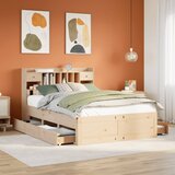 vidaXL Krevet s regalom za knjige bez madraca 160x200 cm od borovine Cijene