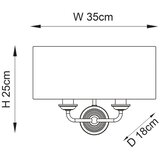  Endon 98937 - Zidna svetiljka HIGHCLERE 2xE14/40W/230V bela/mesing | Eponuda.com
