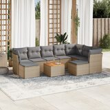  10-dijelni set vrtnih sofa s jastucima bež od poliratana | shoptok.hr