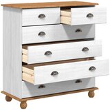  Komoda ASKIM Bijelo 91 x 40 x 95,5 cm Čvrsto borovo drvo | shoptok.hr