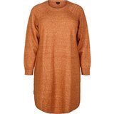 Zizzi Pletena obleka 'CAVISTA' oranžna | Shoptok.si