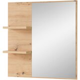 XORA STENSKO OGLEDALO, 78/80/17 cm steklo, leseni material | Shoptok.si