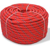 vidaXL Mornarska vrv polipropilen 14 mm 250 m rdeča u