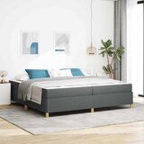 vidaXL Krevet s opruga kutije Ostalo Tamno siva 200 x 200 cm tkanina | shoptok.hr