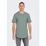 Only & Sons Majica 22017822 Zelena Long Line Fit | Shoptok.si
