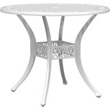  Vrtni stol bijeli Ø90x75 cm od lijevanog aluminija | shoptok.hr