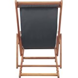  Sklopiva ležaljka za plažu od tkanine s drvenim okvirom siva | shoptok.hr