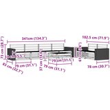  Set vanjskih sofa 7 kom. Prirodna Čvrsto drvo akacije | shoptok.hr