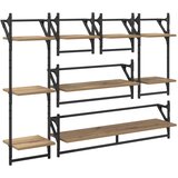  Set zidnih polica Zidne 6 pcs Umjetnički hrast 100 x 25 x 30 cm | shoptok.hr