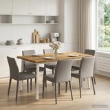  140 x 70 x 75 cm Čvrsto drvo akacije Bijela Pravokutni - Bijela 140 x 70 x 75 cm Živi rub | shoptok.hr