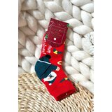 Aura.via Children's Christmas Cotton Socks With Santa Red | Shoptok.si
