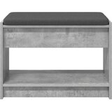  Klupa za hodnik s jastukom Betonsko Siva 63 x 38 x 45 cm | shoptok.hr