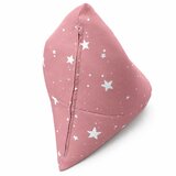 Ginger Home Детски Пуф Лежанка Little Stars, 100% Памук, Розов Барбарон със Звезди, 127x81x76 см | shoptok.hr
