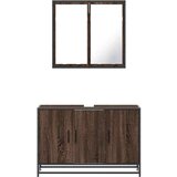 vidaXL 2-dijelni set kupaonskog namještaja boja smeđeg hrasta drveni | shoptok.hr