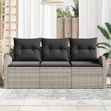  Sjedeća garnitura za vrt 3 pcs Svjetlosiva Poli ratan | Eponuda.com