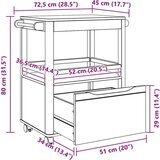  Kuhinjski kolica FLORO Bijelo 72 5 x 45 x 80 cm | shoptok.hr