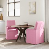  Trpezarijske stolice 2 pcs Ružičasta 57 x 67 x 98 cm tkanina | Eponuda.com