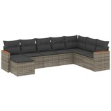  The Living Store Vrtna sedežna garnitura 8-delna z blazinami siv poli ratan - Vrtna Sedežna Garniture, (21461270) | Shoptok.si