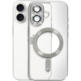 AVIZAR Ohišje MagSafe za iPhone 16 z ultra elegantnim kromiranim robom, Srebrna, (5000189903) | Shoptok.si