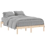 Maison Chic Posteljni okvir - Dvoposteljna postelja - Zakonska postelja brez vzmetnice 137x190 cm trdna borovina-J10682, (21765357) | Shoptok.si