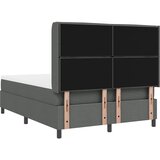  LED Box Spring Krevet Tamno siva 140 x 190 cm tkanina | shoptok.hr