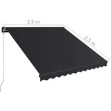  Tenda na ručno uvlačenje s LED svjetlima 350 x 250 cm antracit | shoptok.hr