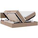 vidaXL Postelja s shranjevanjem Kapučino 180 x 200 cm Umjetno usnje, (5000100666) | Shoptok.si