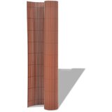 vidaXL dvostrana vrtna ograda PVC 90 x 500 cm smeđa | shoptok.hr