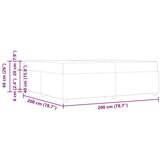  Okvir kreveta s madracem s madracem Krema 200 x 200 cm tkanina | shoptok.hr