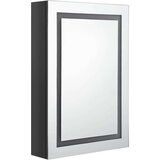 vidaXL led kopalniška omarica z ogledalom sijoče črna 50x13x70 cm | Shoptok.si