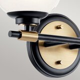  Kichler KL-BENNO2-BK-CPZ-LED Kupatilsko svetlo BENNO 2xLED/3W/230V crna/zlatna IP44 | Eponuda.com