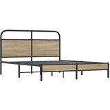  Okvir kreveta bez madraca dimljena boja hrasta 150x200cm drveni | shoptok.hr