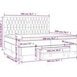  S oprugama i madracem tamnosivi 200 x 200 cm od tkanine | shoptok.hr