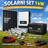  Solarni Sustav Off-Grid 1kW – 560W – LFP Autonomija Cijene