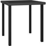 vidaXL Vrtna jedilna miza črna 70x70x73 cm poli ratan, (20580769) Cene