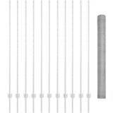 vidaXL Set ograje za vrt Set 2 Pocinkano jeklo Ograja 25 x 1,5 m, (22085830) | Shoptok.si
