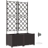  Vrtna saksija 2 pcs Smeđa 80 x 40 x 142 cm Plastika | shoptok.hr