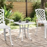  Vrtni stol bijeli 53 x 53 x 53 cm od lijevanog aluminija | shoptok.hr