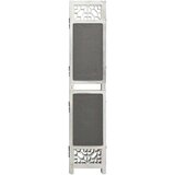  338555 4-Panel Room Divider Grey 140x165 cm Fabric | shoptok.hr