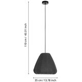Eglo 43973 - visilica na sajli barlaston 1xE27/40W/230V prečnik 35 cm | Eponuda.com