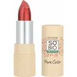 SO’BiO étic pure color ruž za usne - svjetlucavi - 20 rouge cuivré