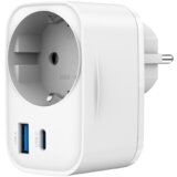  USB punjač Type-C + USB-A + shuko, 3A, white GEMBIRD, TA-ACPDQC20-01-W Cijene