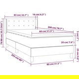  Box spring postelja z vzmetnico siva 80x200 cm umetno usnje | Shoptok.si