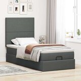 vidaXL otomanski okvir kreveta s madraca tamnosivi 100x200cm tkanine | shoptok.hr