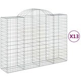  Lučne gabionske košare 13kom 200x50x140/160cm pocinčano željezo | shoptok.hr