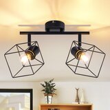 Nettlife Črna stropna svetilka E14 Vintage kovinska nastavljiva stropna svetilka brez žarnice za spalnico, (22116838) | Shoptok.si