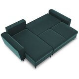 Cosmopolitan Design Petrolej zelena baršunasti sklopiva/s prostorom za odlaganje kutna garnitura Kyoto – | shoptok.hr