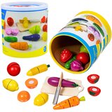  Wooden Fruit Vegetable Chopping Board Safety Knife Bucket Set 13 pcs Cene