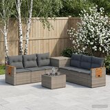  Set sofe 8 kom. Siva i tamno siva Poli Rattan i čelik | shoptok.hr