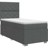  Boxspring krevet s madracem Tamnosiva 90 x 190 cm Tkanina | shoptok.hr